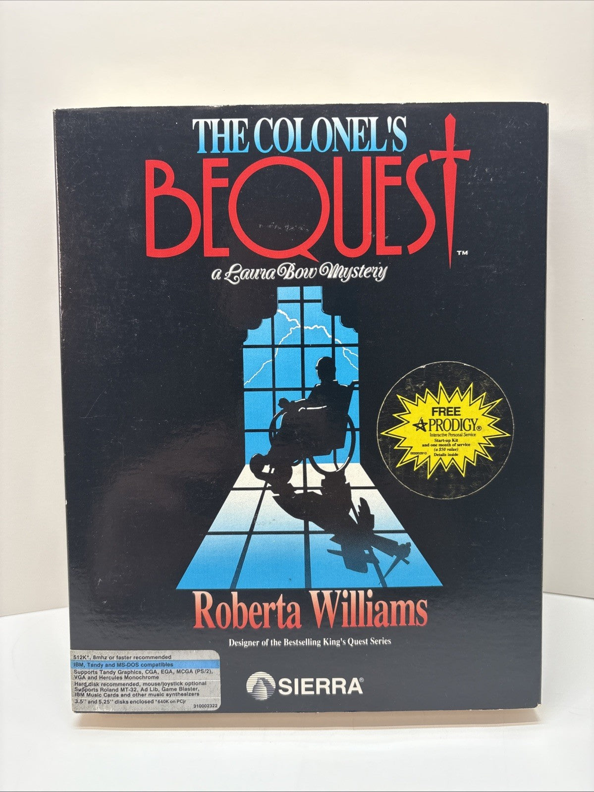 The Colonel's Bequest PC MS-DOS 3.5” 5.25" Floppy Disk EGA TANDY 1989 Big Box