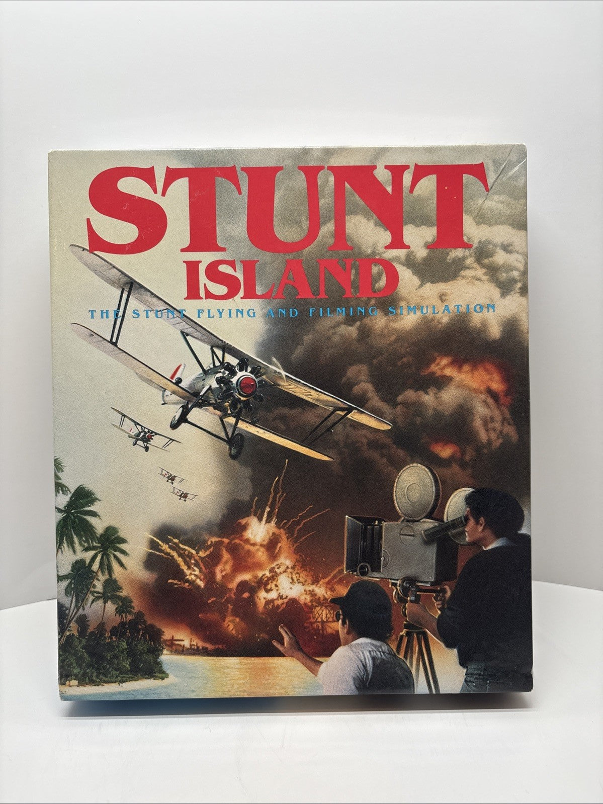 Disney Stunt Island PC Game Flying Filming Simulation Big Box 1992 3.5" COMPLETE