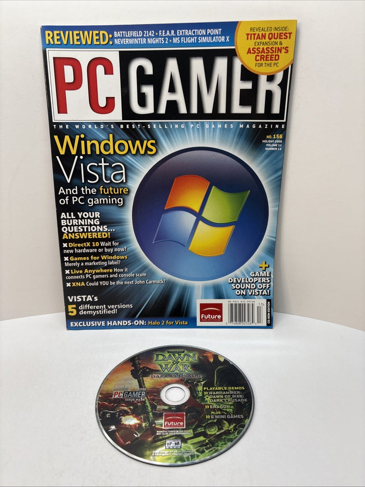 PC Gamer Magazine Holiday 2006 #156 Windows Halo 2 For Vista With Demo Disc