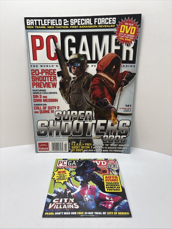 PC Gamer magazine #141 October 2005 Super Shooters 2006 With Demo Disc