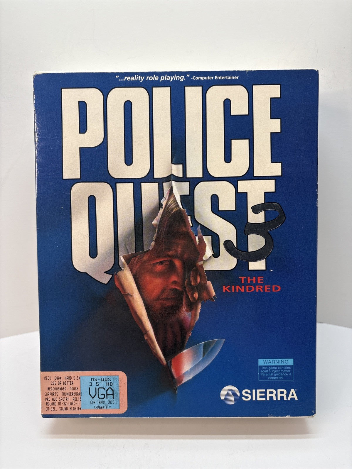 Police Quest 3: The Kindred 1991 Big Box - Box Only - No Game Or Content