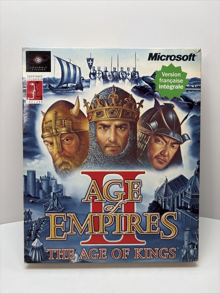 Age of Empires II: The Age of Kings (PC Game ) Complete In Big Box Cib French
