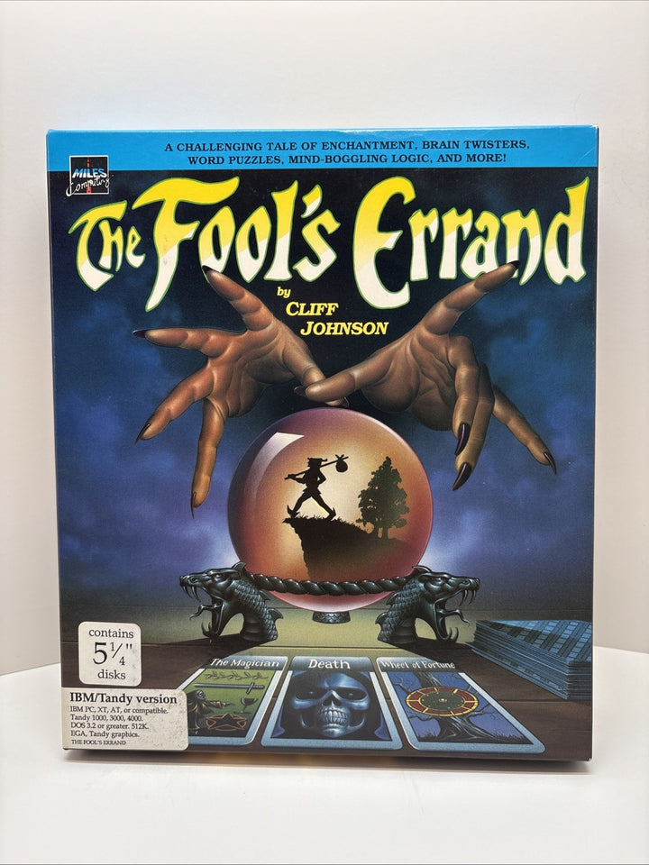 The Fool's Errand By Cliff Johnson (1987) - Miles Computing - PC 5.25” Disks