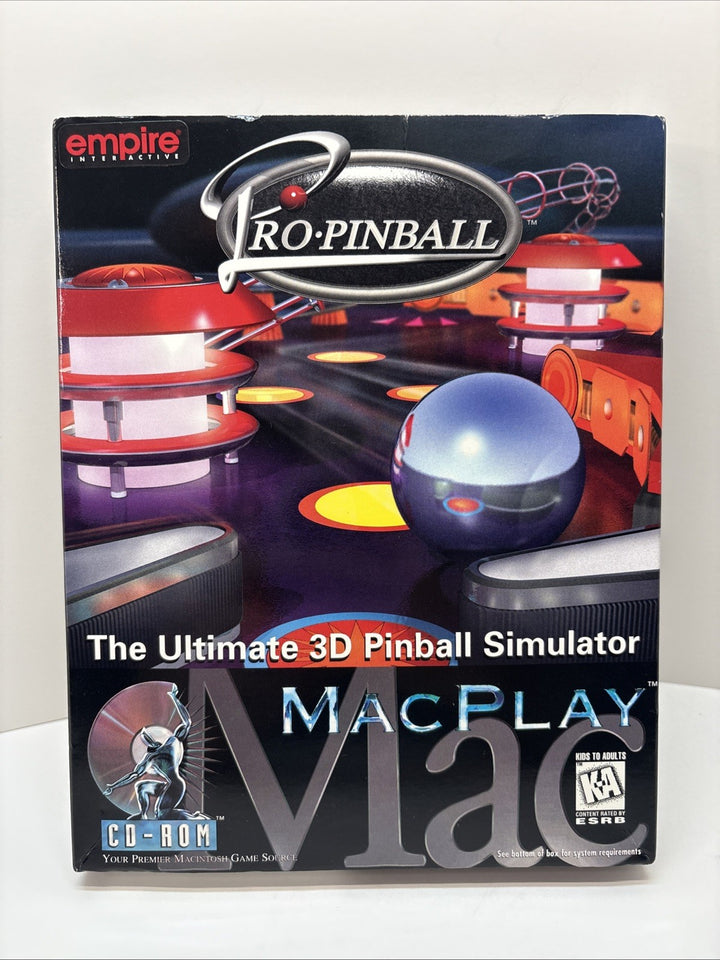 Pro-Pinball 3D Big Box Simulator Game MacPlay CD-ROM 1996 Macintosh