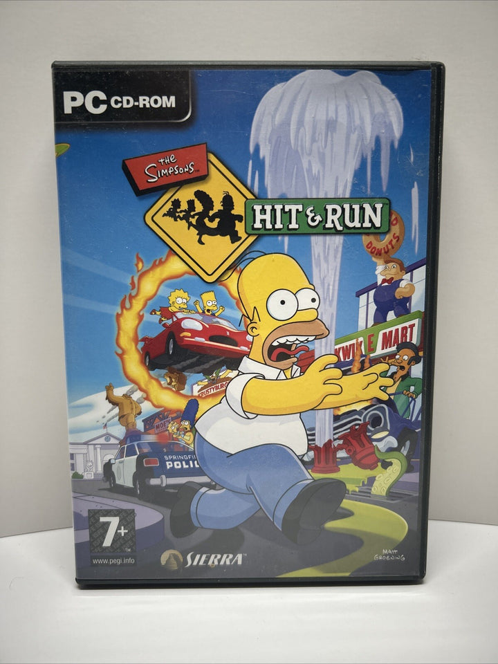 The Simpsons Hit & Run Sierra - PC CD-ROM French/ Francais- Complete With Manual