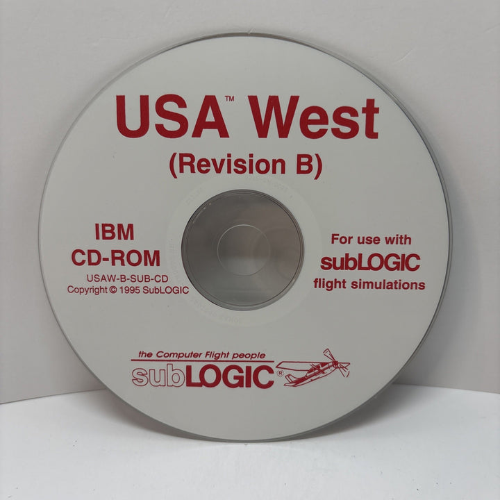 USA West (Revision B) PC CD-ROM For Use With Sublogic Flight Simulators
