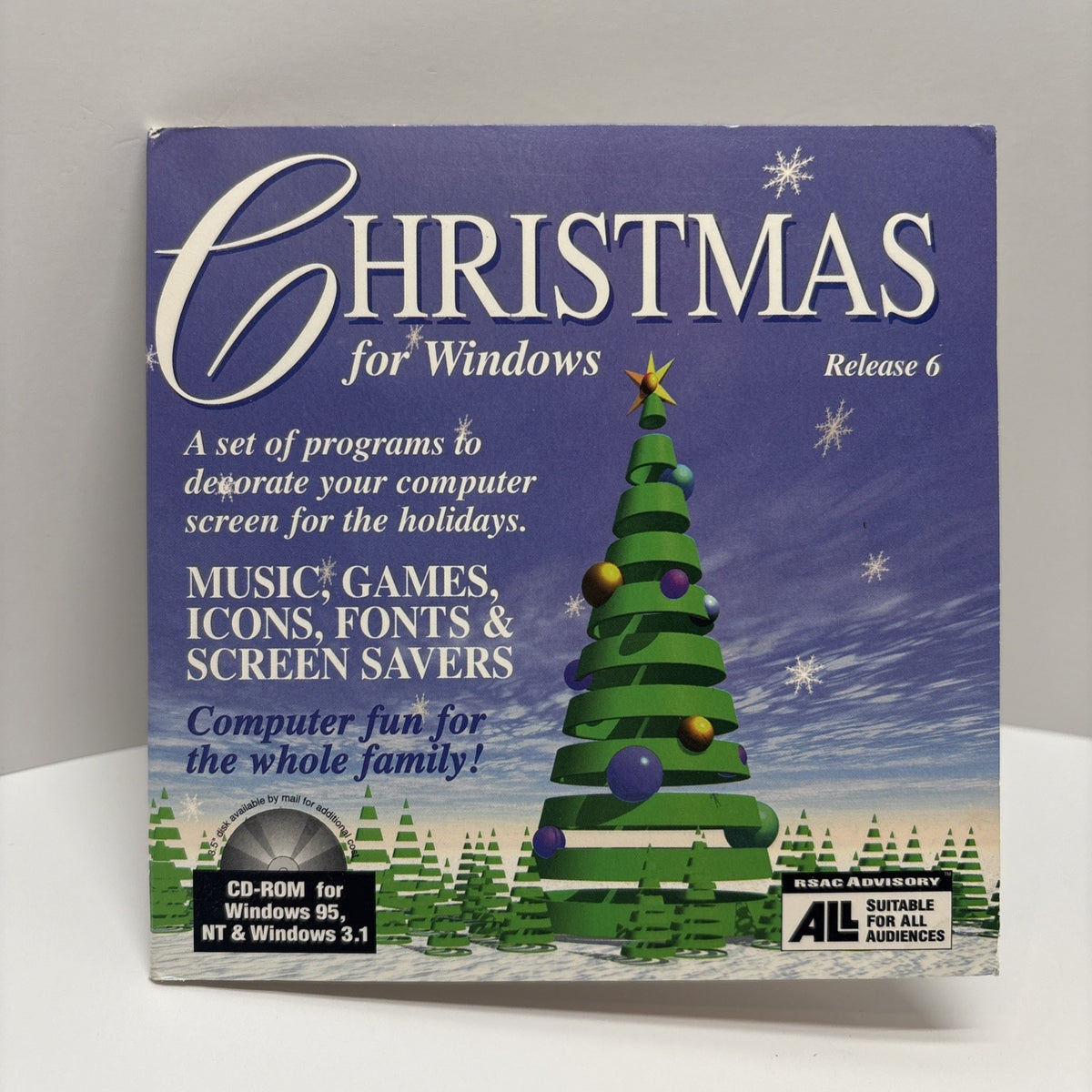 Christmas For Windows Release 6 - PC ROM 1996 Games Fonts and More