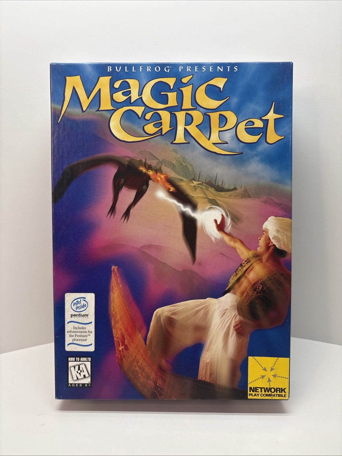 Magic Carpet (1994) PC CD-ROM Big Box w/ 3D Glasses + Demo + MC 2 Netherworlds