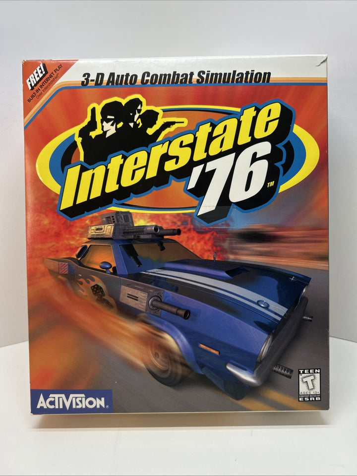Interstate '76 Big Box PC CD ROM Game Activision - No Inside Cardboard