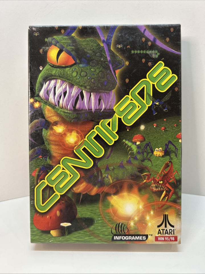 Centipede Vintage PC Video Game Atari Hasbro  Windows 95/98 - New, sealed