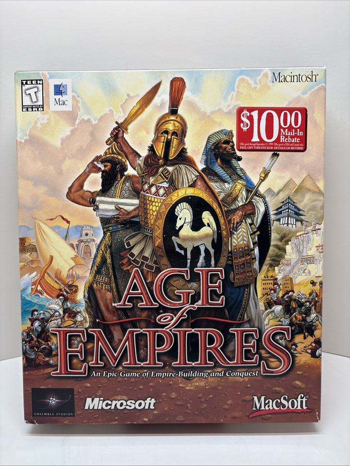 Age of Empires (Macintosh, MacSoft) Big Box – Complete With Bonus - See Pictures