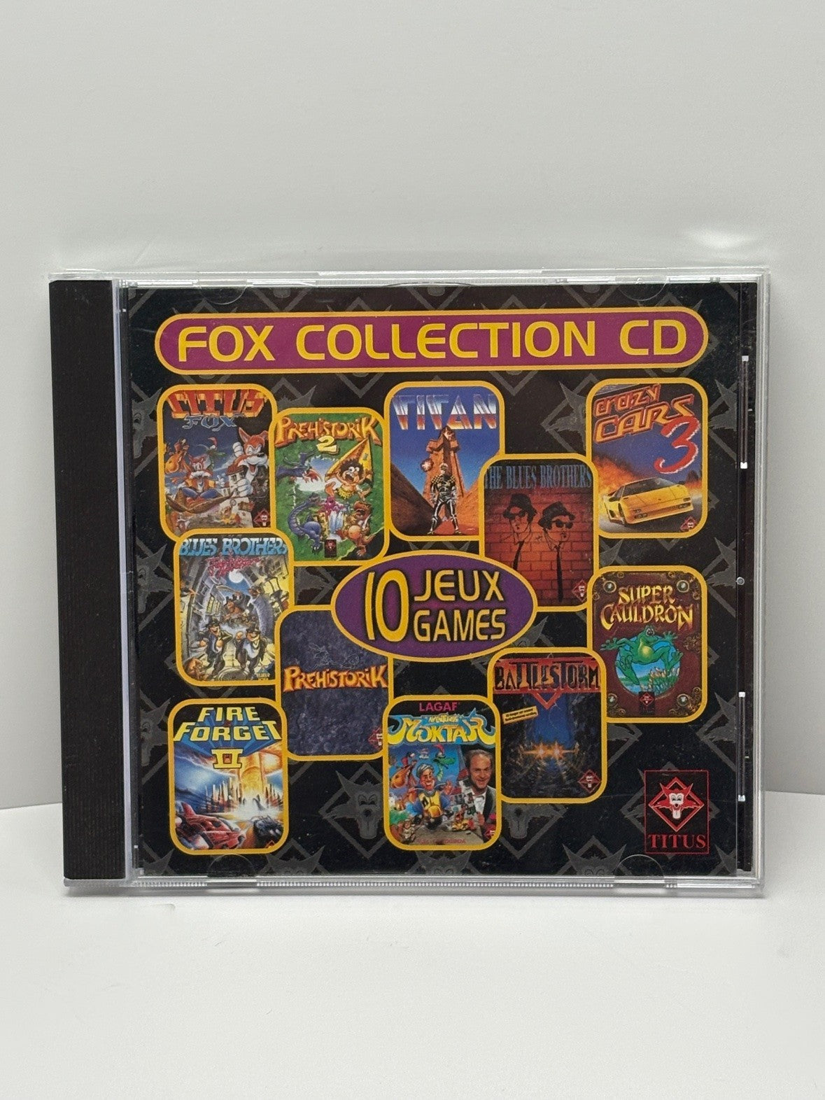 Fox Collection CD PC CD-ROM FR Jewel Case Titus 10 Games Compilation 1994