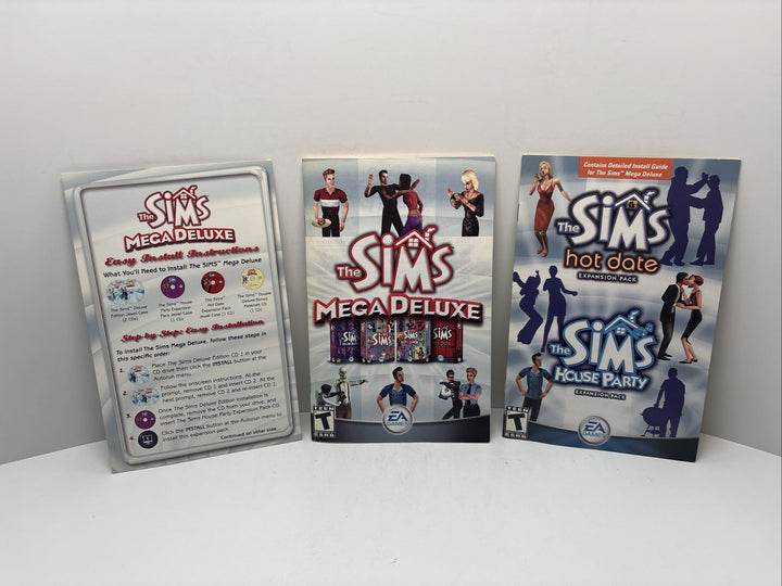The Sims Mega Deluxe Edition PC Game 2004 - Manual & Inserts Only - No Game