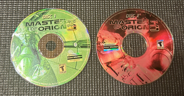 Master Of Orion 3 PC CD 2 Disc Infogrames 2002 Loose Discs ONLY!