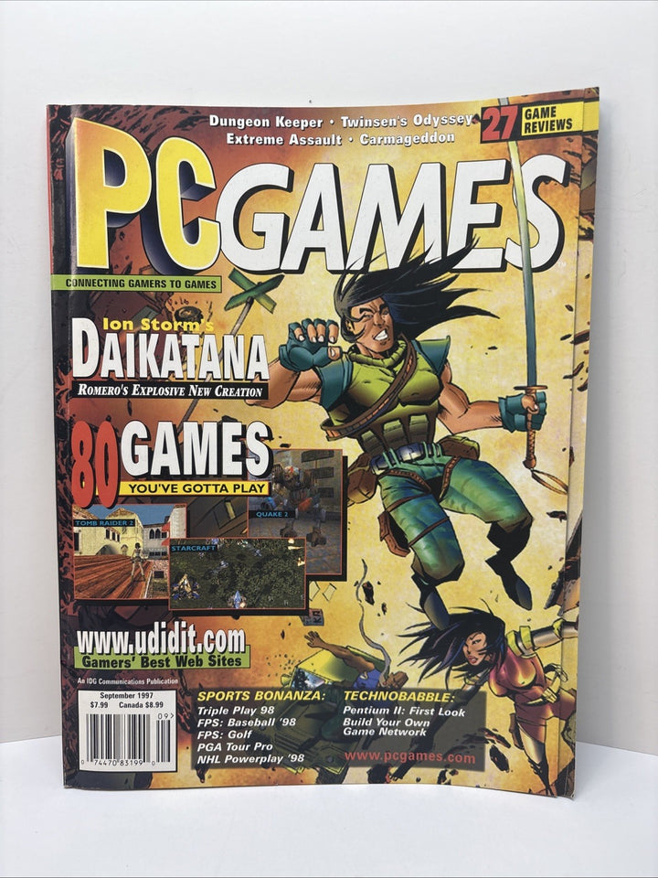 Vintage PC Games Computer Game Magazine Vol.4 No.7 1997 Ion Storm’s Daikatana