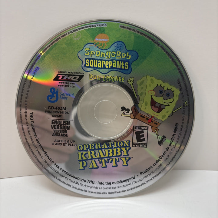 SpongeBob SquarePants Operation Krabby Patty PC CD 2005 General Mills Promo