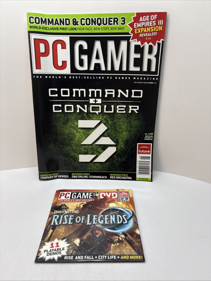 PC Gamer Magazine June 2006 Volume 13 #06 Command & Conquer 3 Cover With DVD
