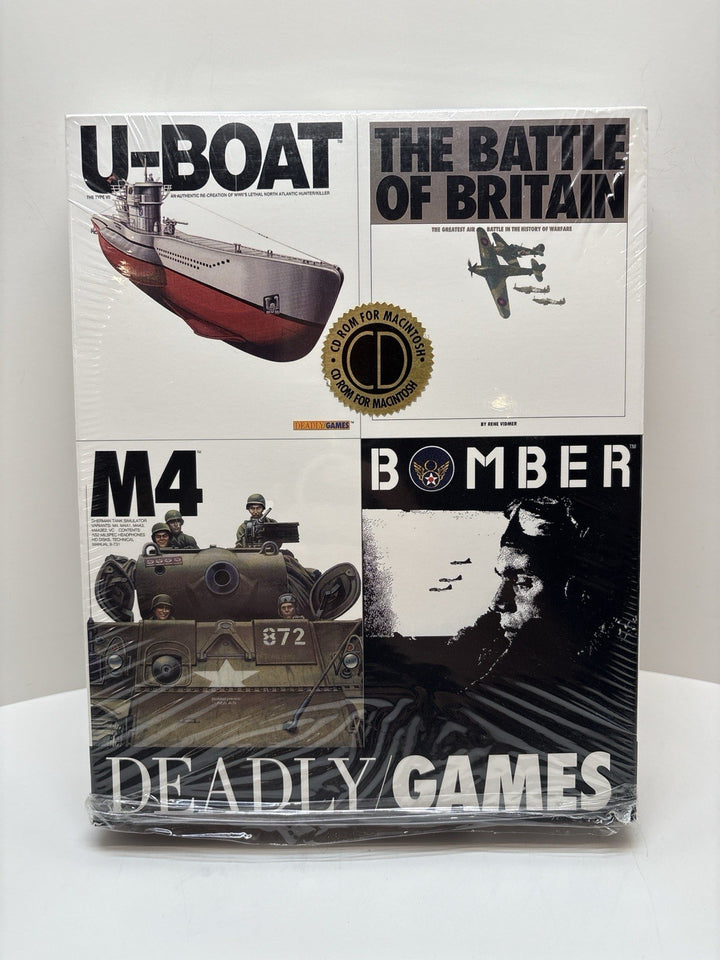 Deadly Games Macintosh U-Boat M4 Bomber Battle of Britain + Headset Complete