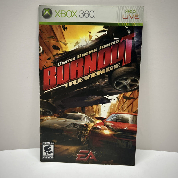 Burnout Revenge (Microsoft Xbox 360, 2005) Instruction Manual Only