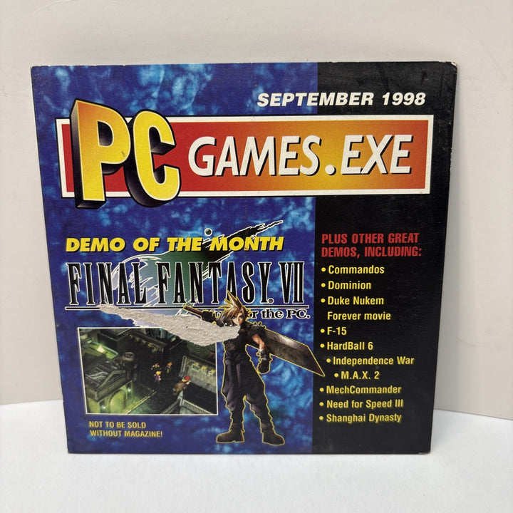 PC Games Magazine September 1998 Final Fantasy VII - Demo Disc Only