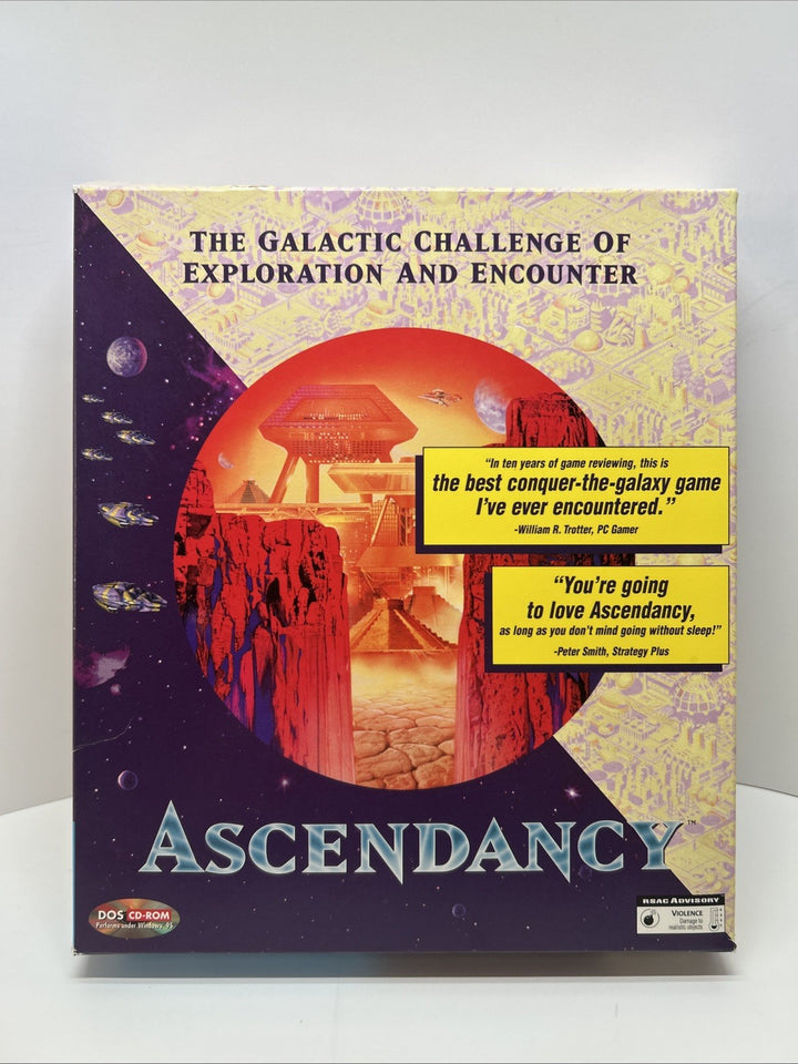 ASCENDANCY PC GAME Windows 95 Big Box - Box And Manual Only - NO GAME