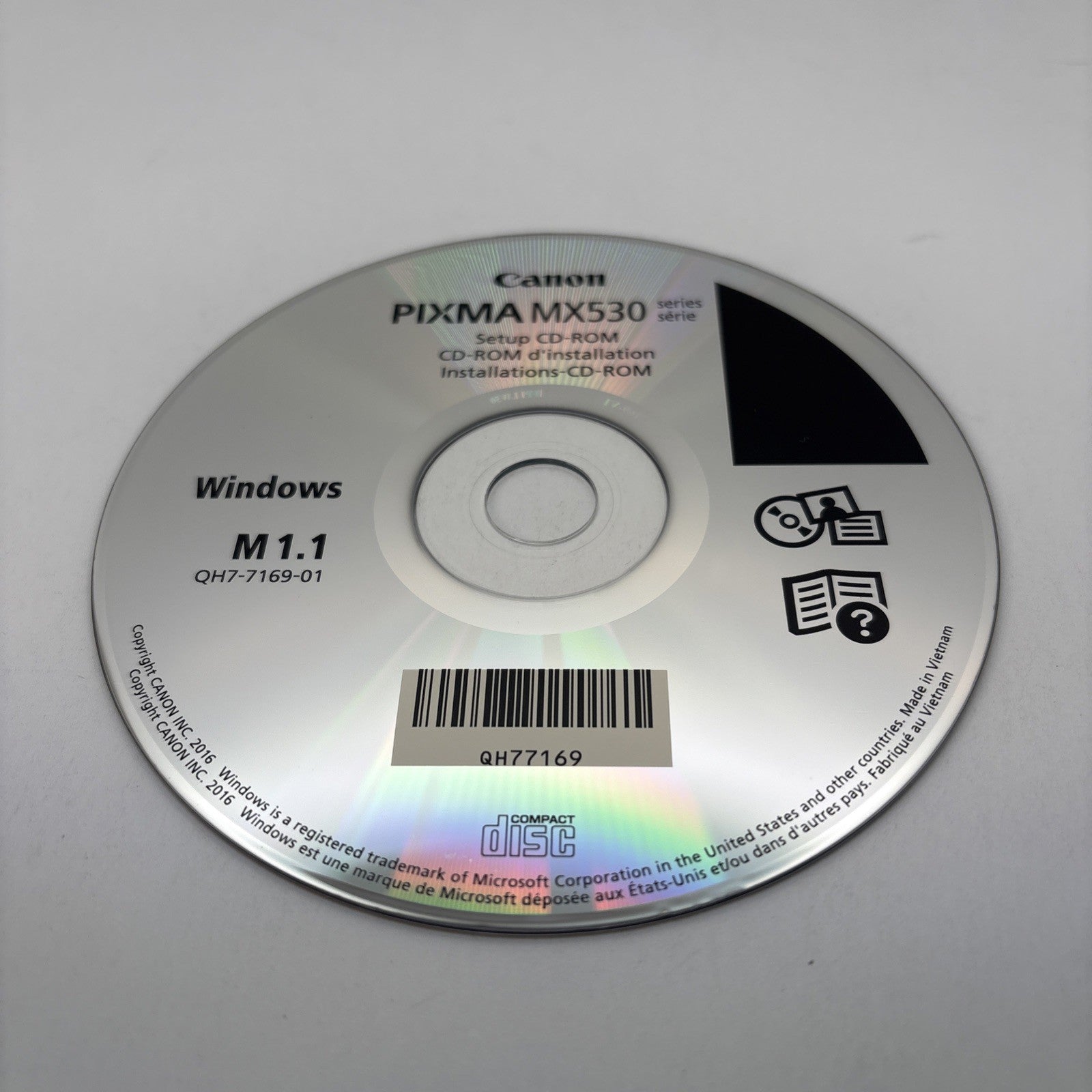 Canon Pixma MX530 Setup CD-ROM Windows  Installation CD-ROM M 1. 1