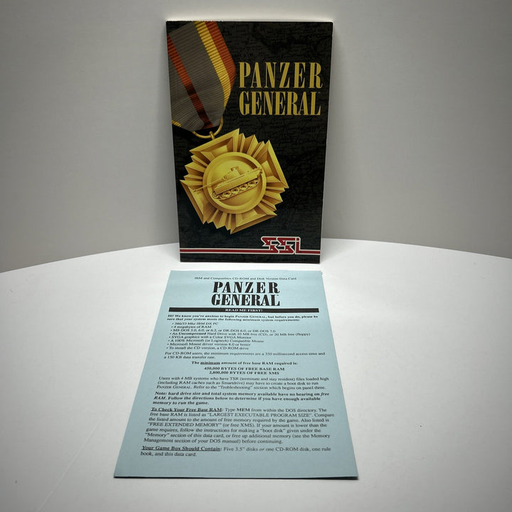 Panzer General (PC, 1994) SSI Computer Wargame – Manual & Insert Only