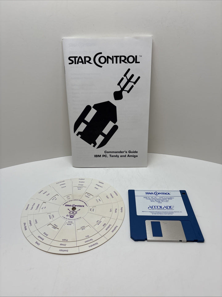 Star Control (1990) PC Disk + Manual + Code Wheel – No Box – Accolade