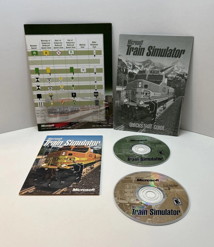Microsoft Train Simulator (PC, 2001) Game, Manual And Inserts Only. No Box