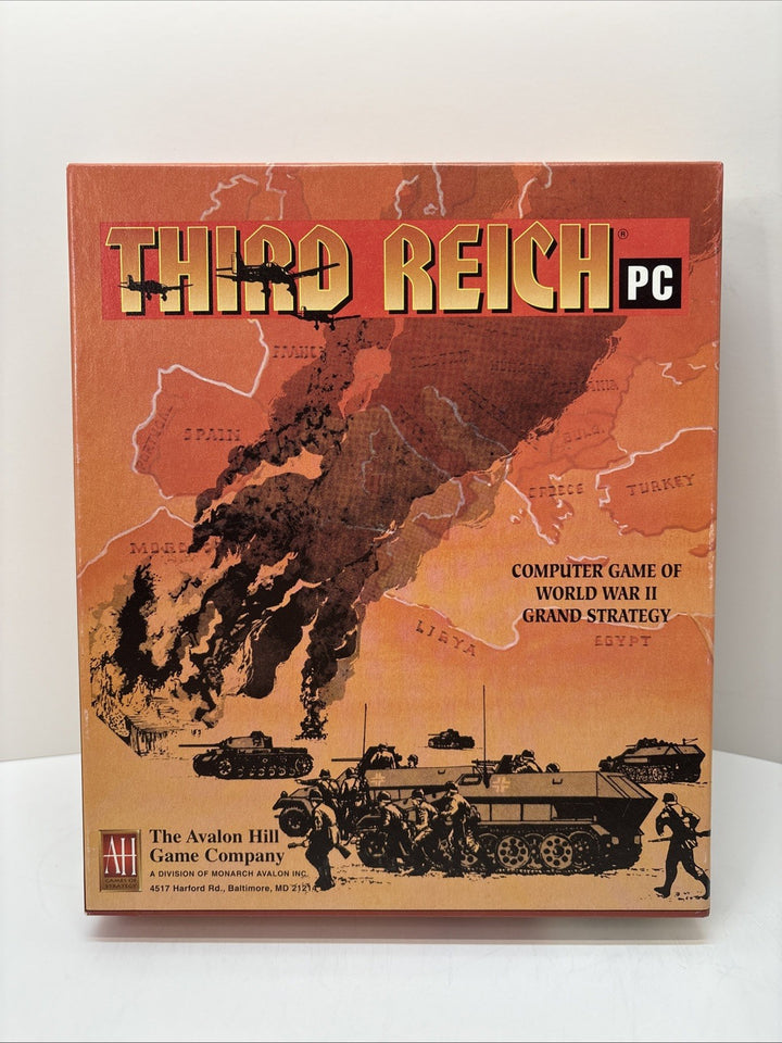 Third Reich (1992) Avalon Hill PC-CD-ROM Computer Game VG/NM - Big Box