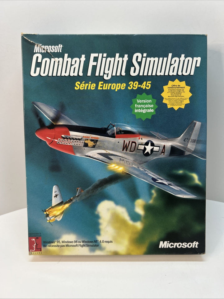 Microsoft Combat Flight Simulator WWII Europe Series Big Box PC WW2 - French
