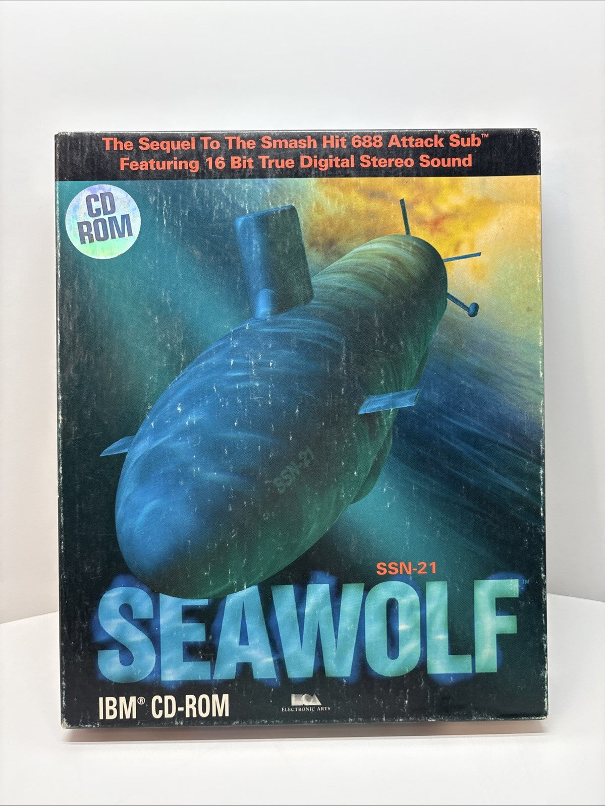 Seawolf SSN-21 (PC, 1994) IBM Cd Rom PC Big Box CIB Complete