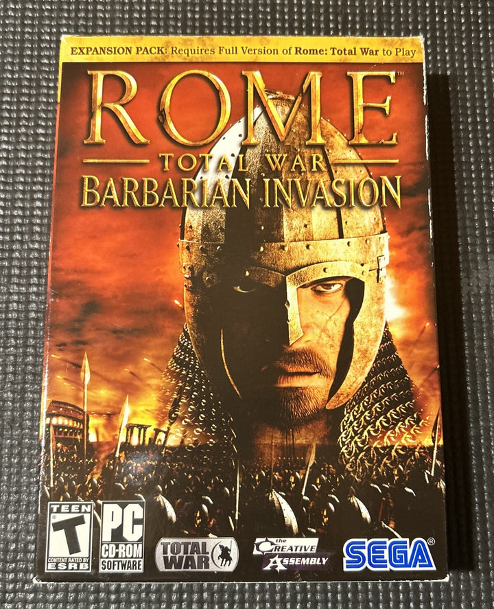 Rome Total War: Barbarian Invasion Expansion Pack - Small Box PC Game Sega -