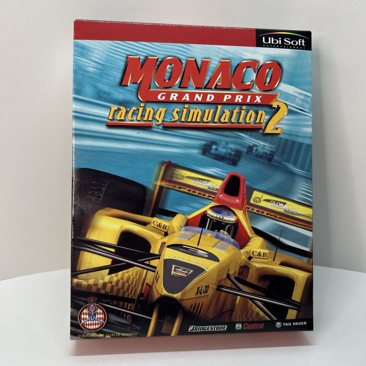 Monaco Grand Prix Racing Simulation 2 PC Big Box Computer Game Vintage CD-Rom
