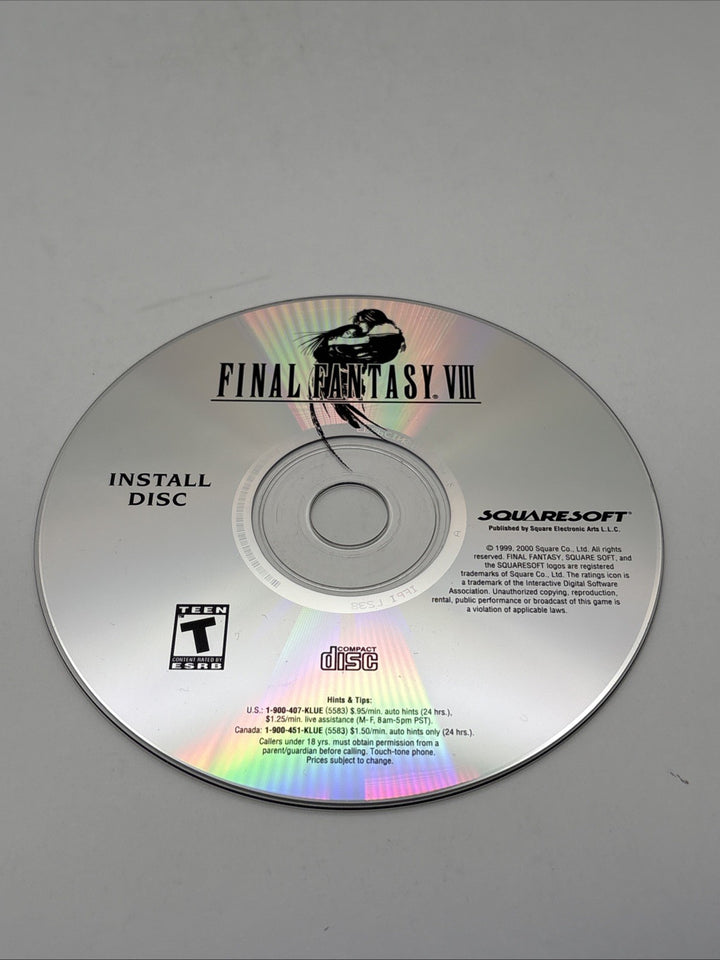 Final Fantasy VIII 8 PC CD-ROM - Replacement install Disc Only