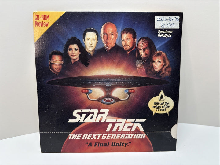 CD-ROM PREVIEW OF STAR TREK THE NEXT GENERATION-A FINAL UNITY- GAME-W/VOICE 1994