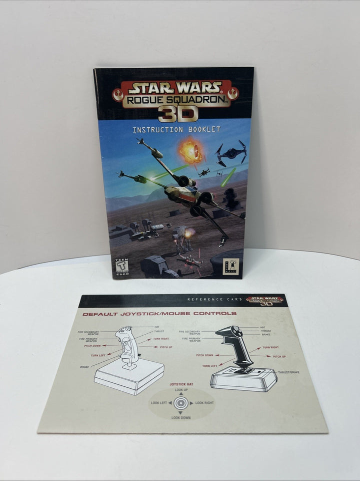 Star Wars Rogue Squadron 3D (Windows PC Game) Manual & Reference Card Only