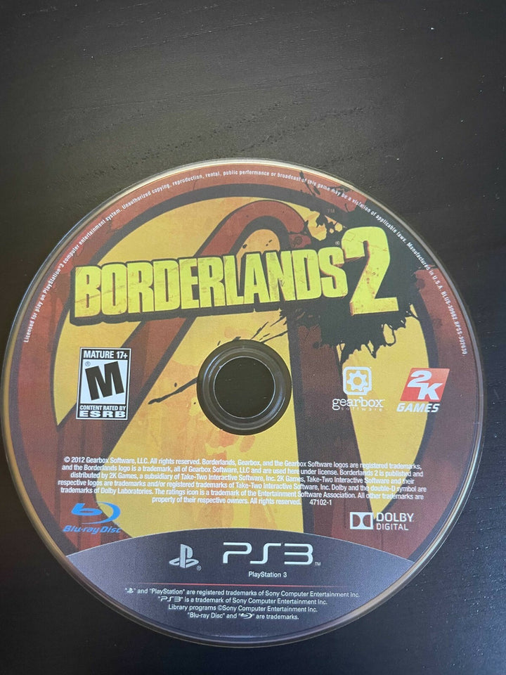 Borderlands 2 (Sony PlayStation 3, 2012) PS3 - CD only
