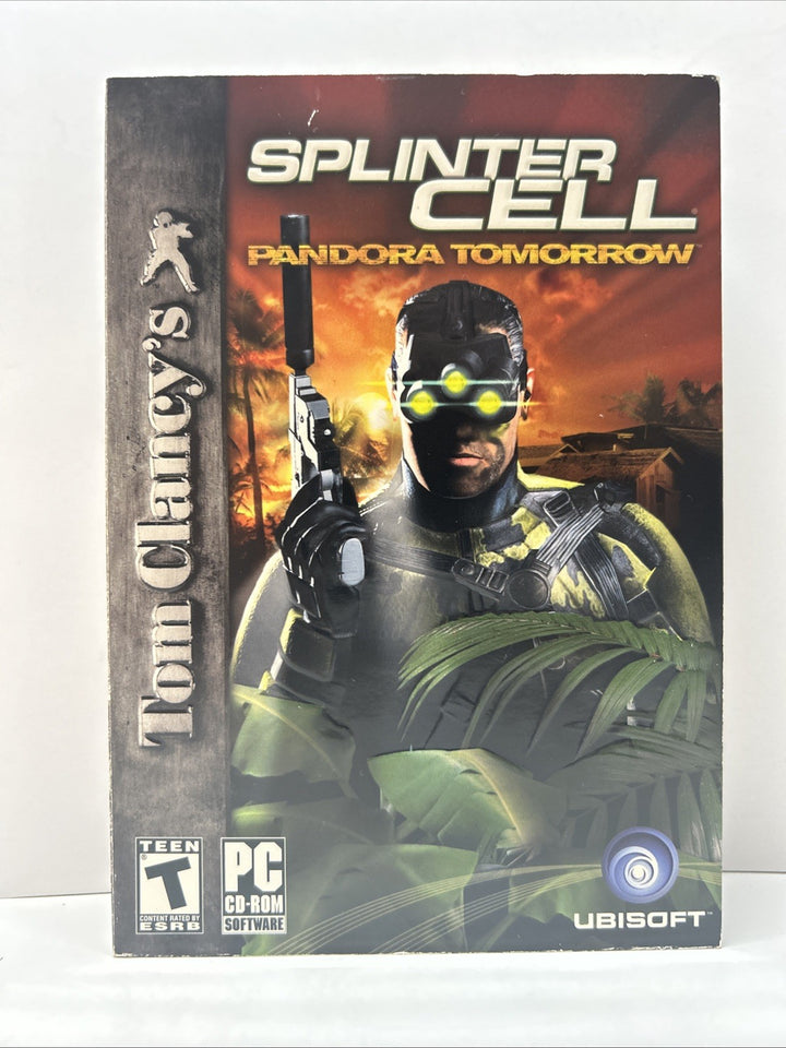Tom Clancy's Splinter Cell: Pandora Tomorrow (PC, 2004) CIB big Box With Manual