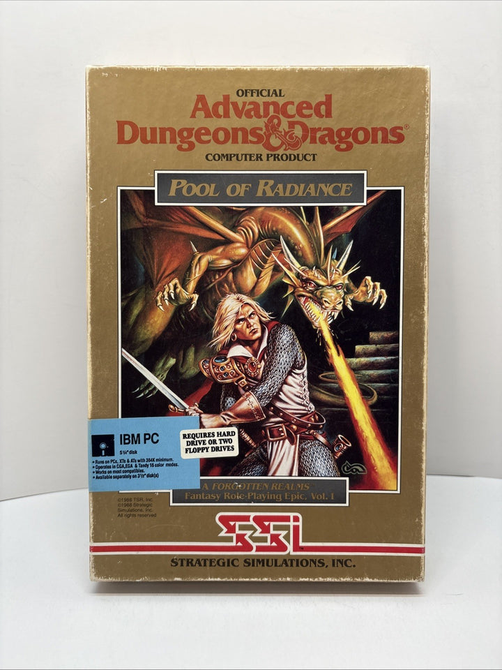 Advanced Dungeons & Dragons: Pool of Radiance (1988) Big Box PC - SSI