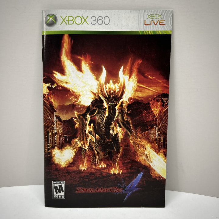 Devil May Cry 4 Xbox 360 MANUAL ONLY Authentic