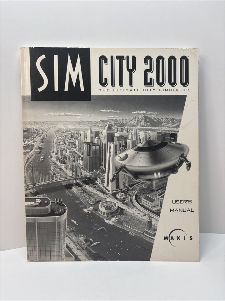 SimCity 2000 Game User Manual Vintage Paperback Maxis 1990s PC