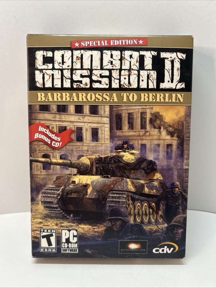 Combat Mission II Barbarossa to Berlin PC CD-ROM with Bonus CD Special Edition