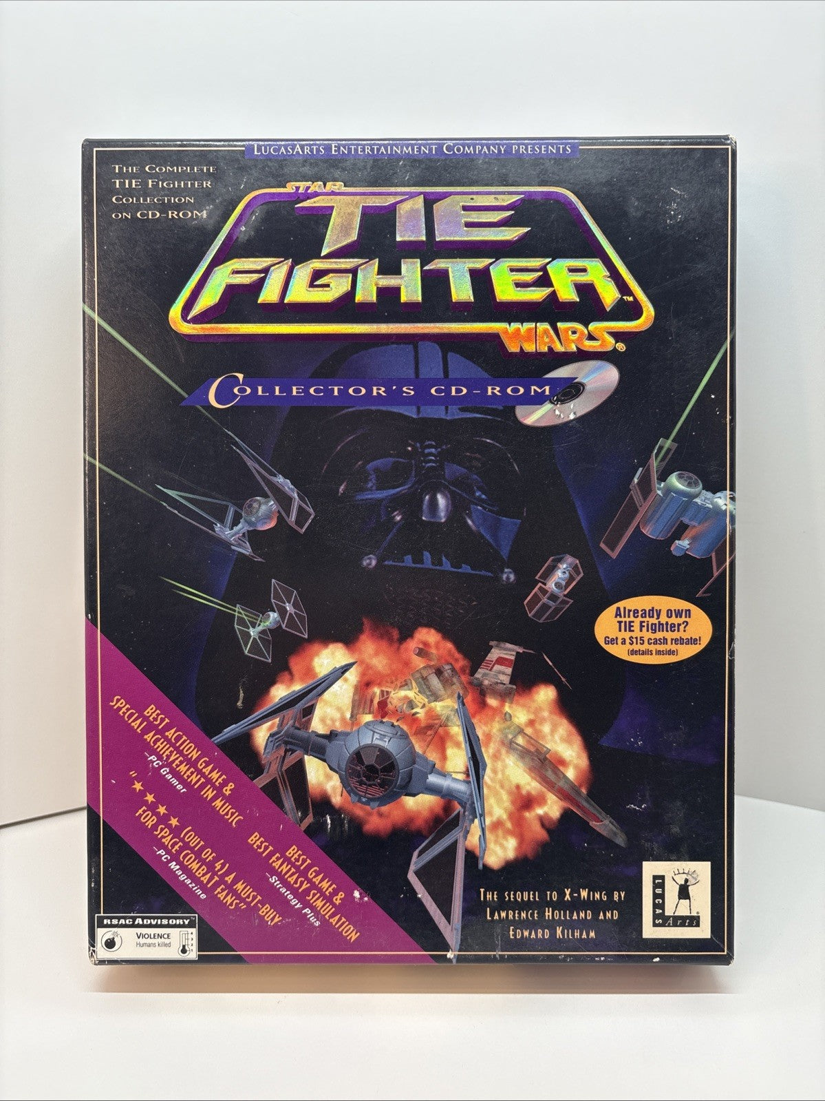 Star Wars TIE Fighter Collector's CD-ROM 1995 LucasArts PC Big Box (Box Only)