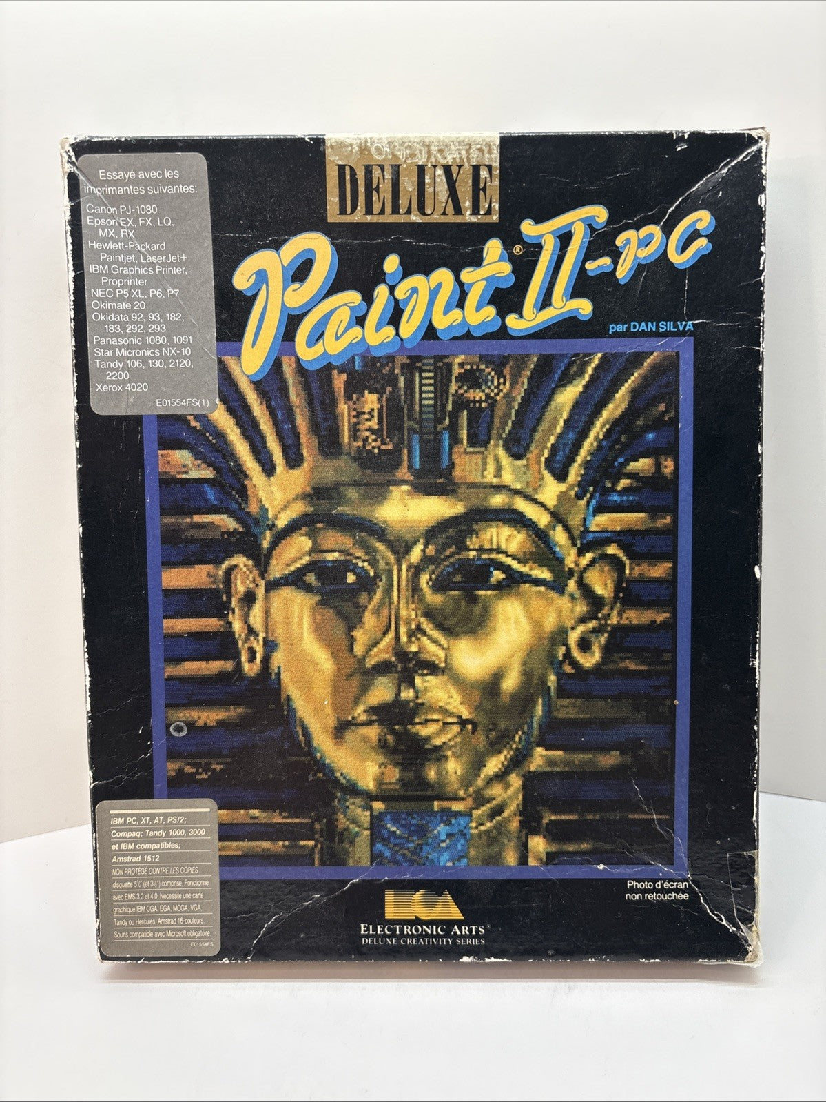 DELUXE Paint II 2 by Electronic Arts for IBM, Compaq - FRENCH - Damaged Cover