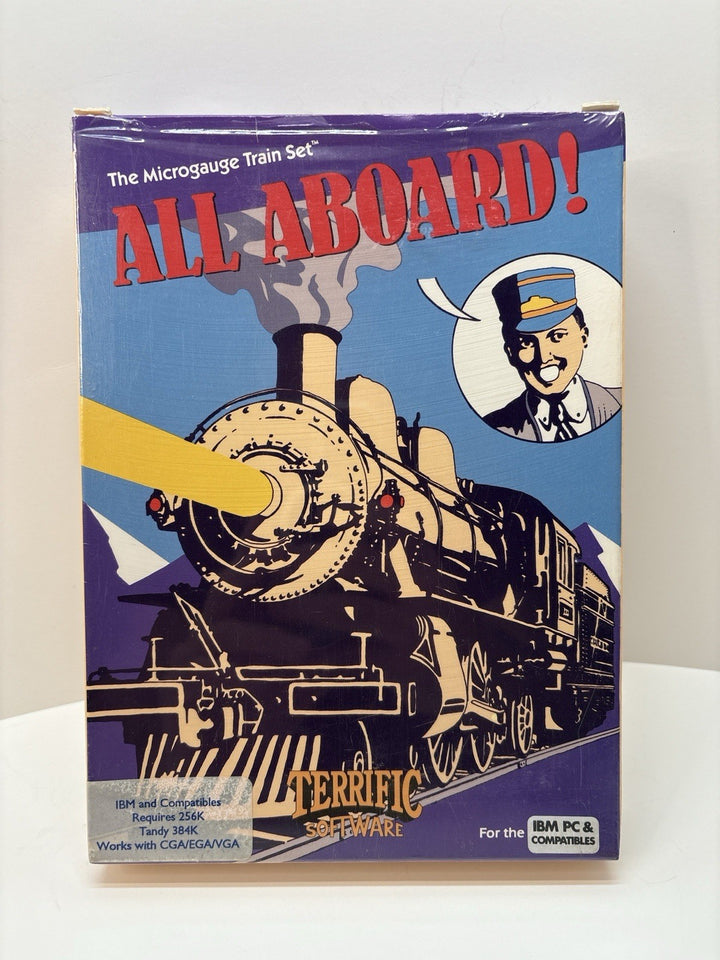 All Aboard! – The Microgauge Train Set (1988) – IBM PC Big Box