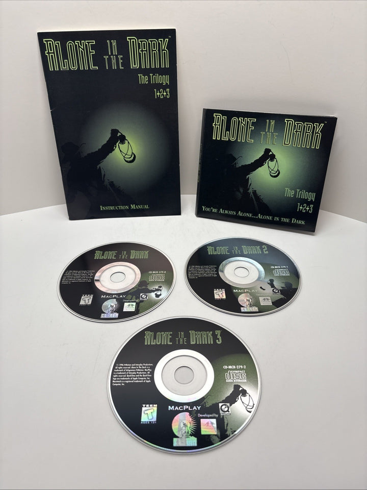 Alone in The Dark The Trilogy 1,2,3 1996 CD-ROM Game For MacPlay For Mac