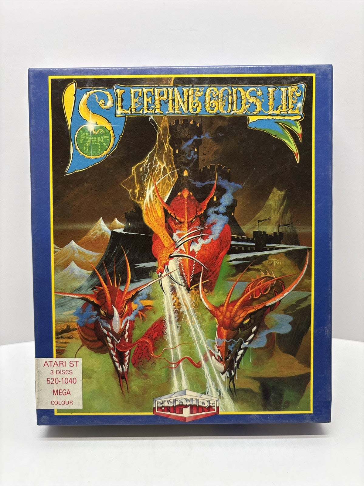 Sleeping Gods Lie (1989) Atari ST -  3  x Floppy Disks + Poster & Reg Card