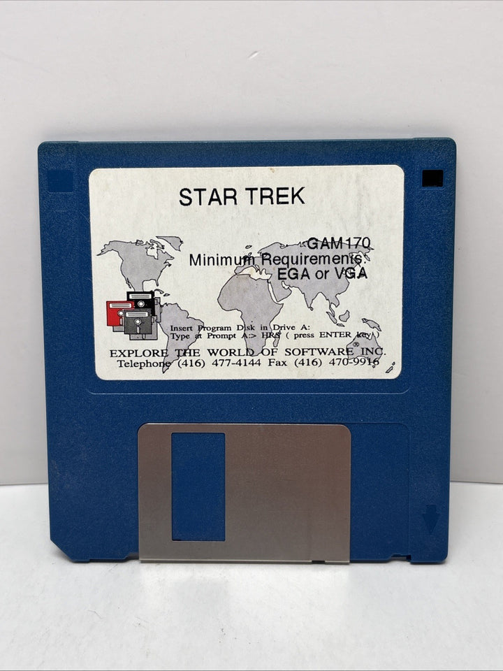 EGA Trek: The Mongol Invasion (1992) - DOS Shareware 3.5” Floppy Disk - PC Game