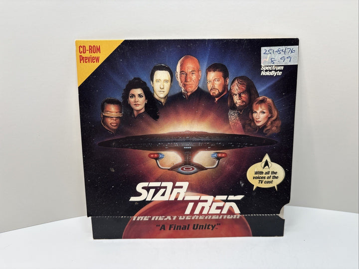 CD-ROM PREVIEW OF STAR TREK THE NEXT GENERATION-A FINAL UNITY- GAME-W/VOICE 1994
